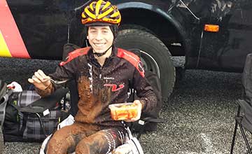 George Schulz getting ready for cyclocross nationals